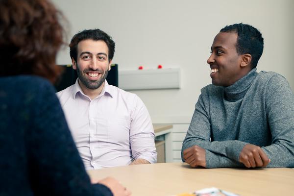 Student talking to a member of the Student Support Team